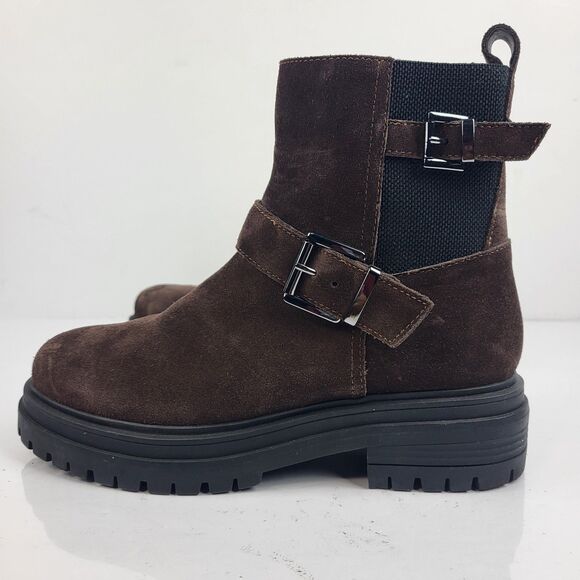 Blondo Ginny Buckle zipper Ankle Boot Booties Suede leather - Picture 2 of 13